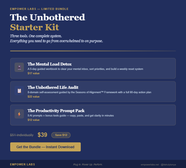 The Unbothered Starter Kit — Complete Digital Bundle
