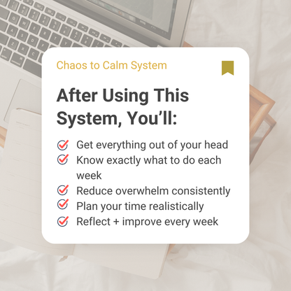 Chaos to Calm RESET™ Bundle (Guide + Notion System)