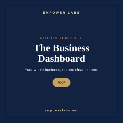 The Business Dashboard Template