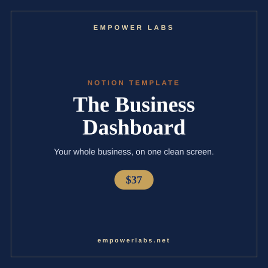 The Business Dashboard Template