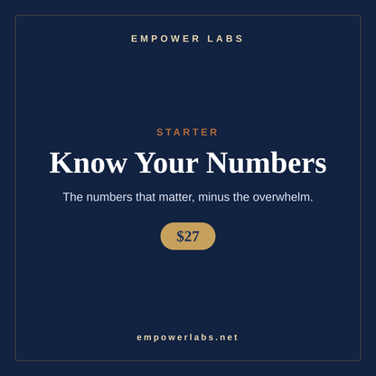 Know Your Numbers Starter