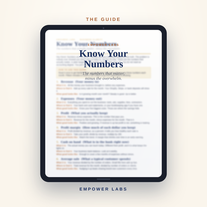Know Your Numbers Starter