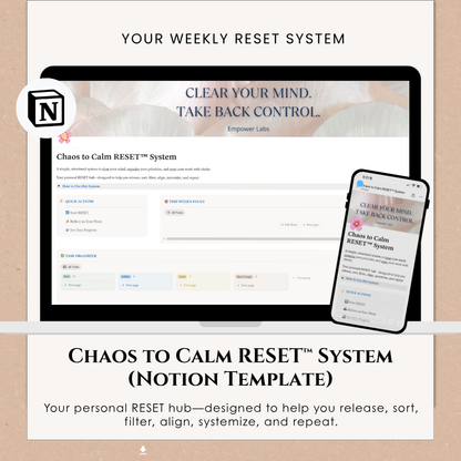 Chaos to Calm RESET™ System (Notion Template)